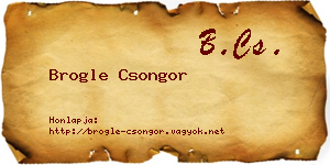 Brogle Csongor névjegykártya