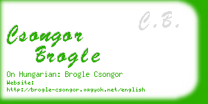 csongor brogle business card